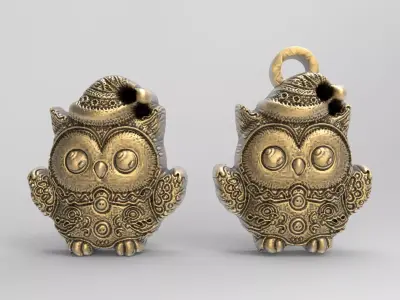 owl cookie christmas decor  3D print model