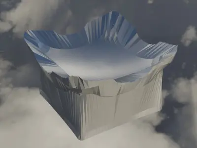 Silver Futuristic Cubic Autel 3D model