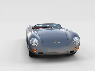 Porsche 550 Spyder gray rev 3D model