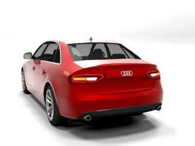 AUDI A4 2012 4D LOWPOLY Low-poly 3D model