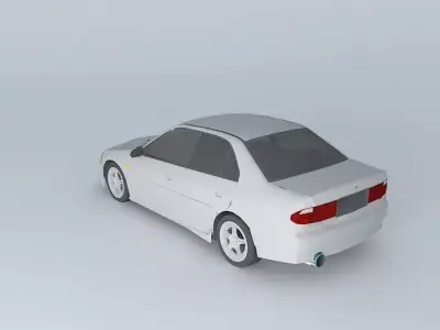 Proton Wira Mitsubishi Lancer Evo 1990 2000 Facelift Free 3D model