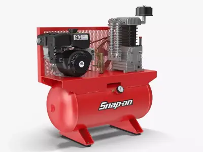 Air Compressor Stationary Horizontal BRA9G3B Low-poly 3D model