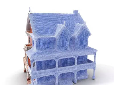 Victorian Charm House model pack Low-poly 3D model