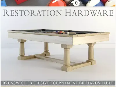 RH Brunswick exclusive tournament billiards table 3D model