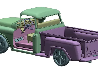 1955 Chevy Cameo Shortbed  3d print  3D print model