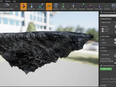 Dark Ground Unreal Engine 4 Low-poly 3D model