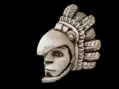 Mexican Skull Dual Face Free 3D model