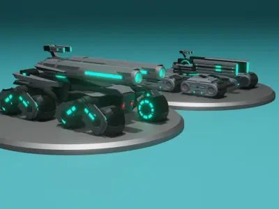 TANK-SCIFI Beginner Low-poly 3D model