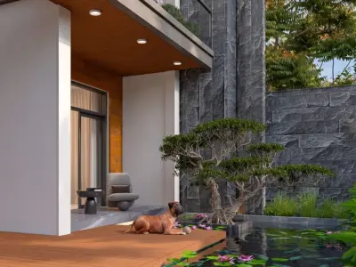 Villa Exterior Model 3D model