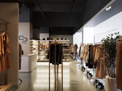 LUXURY CLOTHING STORE INTERIOR DESIGN 3D model 3D model