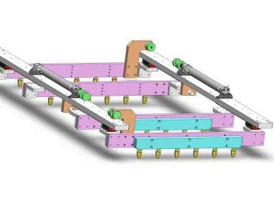 Circular lithium battery cleaning equipment  3D model