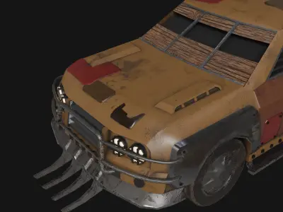 Customized Mustang - Low Poly 3D Car Model Low-poly 3D model