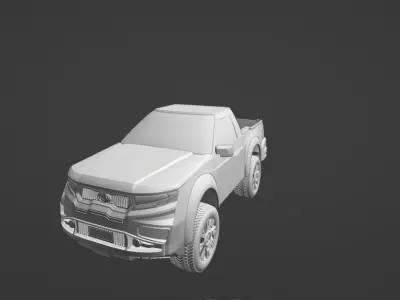 Truck exterior plus interior  model for animation and games  Low-poly 3D model