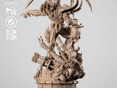 B3DSERK Curse Of Spawn Sculpture 3D print model