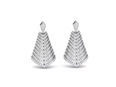 Women Earrings 3dm STL FBX OBJ Render Details 3D print model buy
