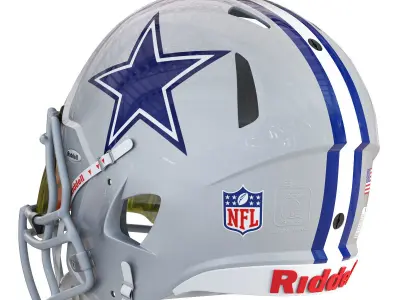 Riddell speed helmet dallas cowboys 3D model