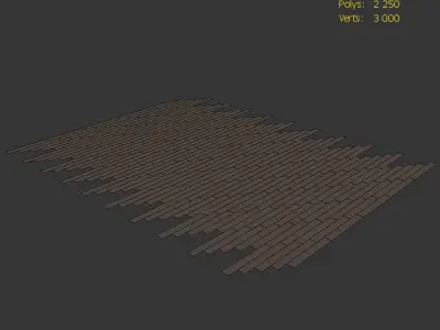  Wood Floor Oak Black Wild Wood 3D model