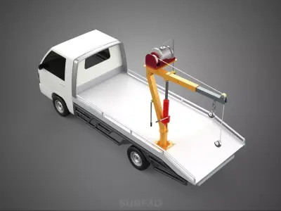 ELECTRIC WINCH HOIST LIFT BOOM HYDRAULIC CRANE JIB TRUCK PICKUP 3D model