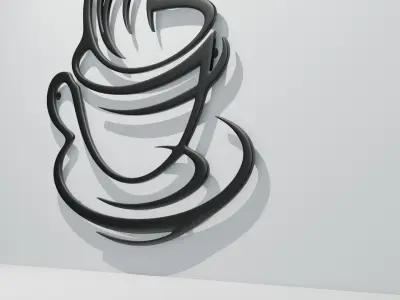 Kitchen Wall Decoration - Coffee Cup 3D model