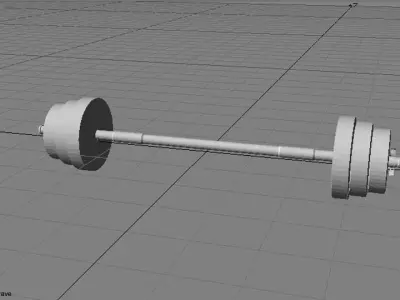 Exercise Equipment Barbell 3D model