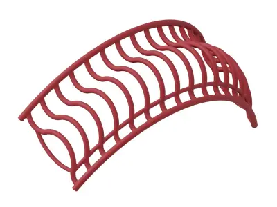 Plastic Exquisite Balcony Rail Toy 3D model