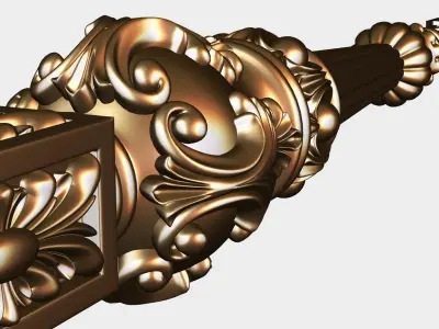 Carved decor for cnc 76 3D model
