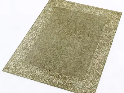 Restoration Hardware Sevilla Floral Border Rug 3D model