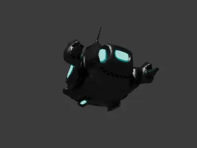 Small spaceship Free low-poly 3D model