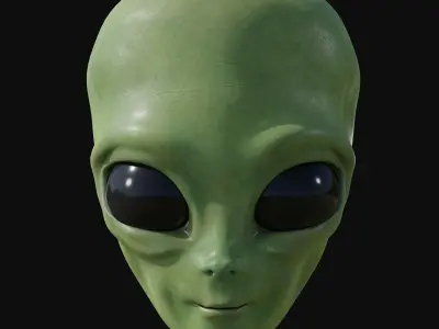 Realistic Alien 4k Rigged Low Poly Low-poly 3D model