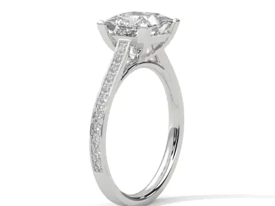 solitaire ring with detail images and 360 render videos 98 3D print model