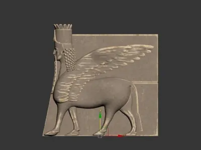 Winged Stone LION 3D model