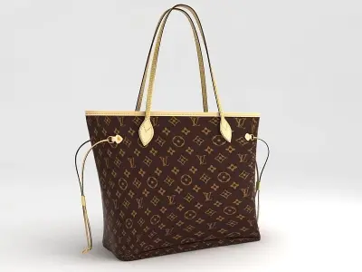 Louis Vuitton Neverfull 2012 Low-poly 3D model