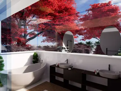 3D immersive window Bath Free 3D print model