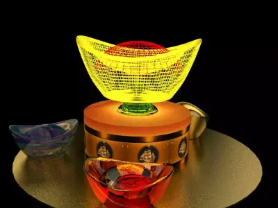 Chinese gold ingot    3D model buy