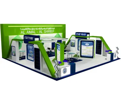 Booth Exhibition Stand a393 3D model