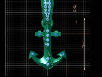 Gold Hook Pendant 3D print model