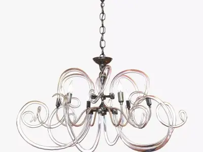 Bellart vanity glass chandelier 3D model