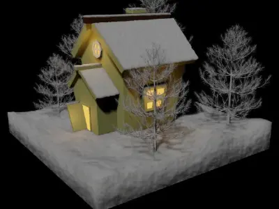 Winter Home 3D model