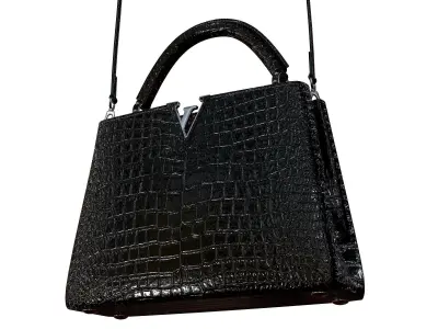Louis Vuitton bag Capucines Black Crocodile Leather 3D model