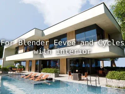 2026 Modern Modular house 1 for Blender Eevee and Cycles 3D model