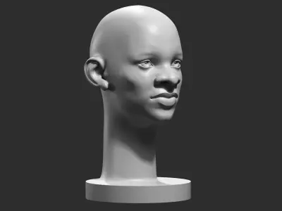 human head modern sculpture 3d print model 109 3D print model