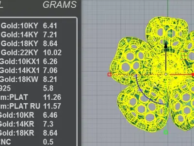 Luxury 3D Floral Cluster Pendant 3D print model