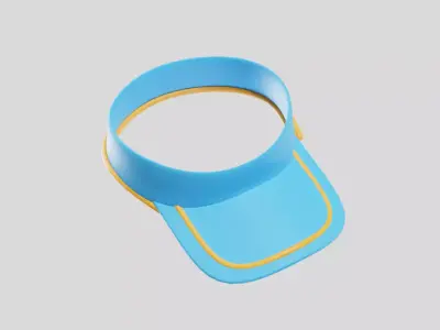 Sports Visor Cap 3D model