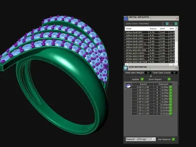 Diamond Jewelry Ring 3D print model
