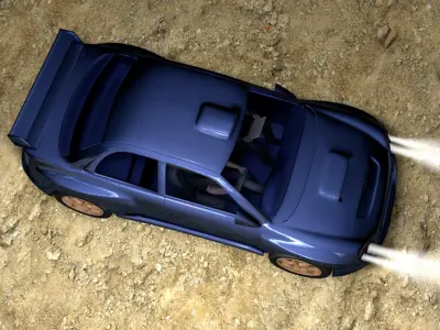 Subaru Impreza WRX rally car detailed 3D model