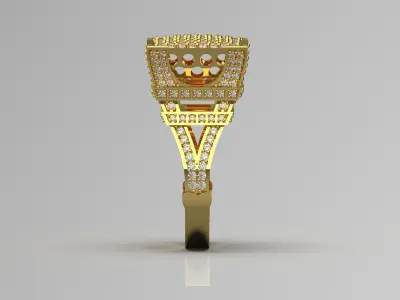 woman paris diamond ring jr00025 3D print model