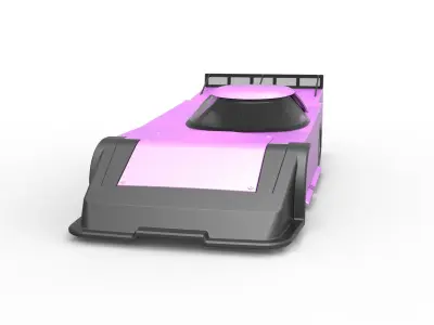 Asphalt Outlaw Super late model Scale 1 to 25 3D print model