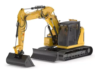 Small Excavator Triple Arm Generic 3D model