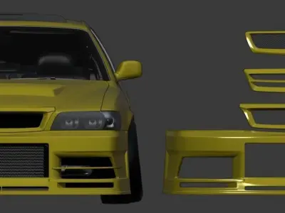  Kazama Promode JZX100 Chaser Body Kit with Grilles 3D model