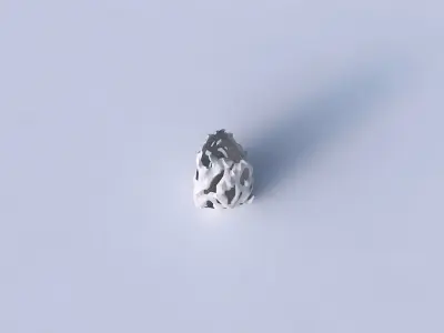 Vase tipped triangle with faceted cuts and bulges  3D print model